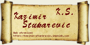 Kazimir Stuparević vizit kartica